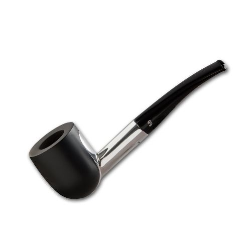 Pfeife Big Ben Mavyn aus Bruyèreholz Aluminium Acryl in schwarz silber / 98565