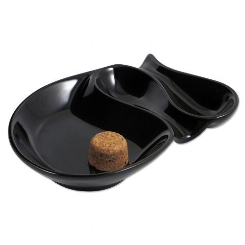 Pfeifenaschenbecher aus Keramik in schwarz / 83255