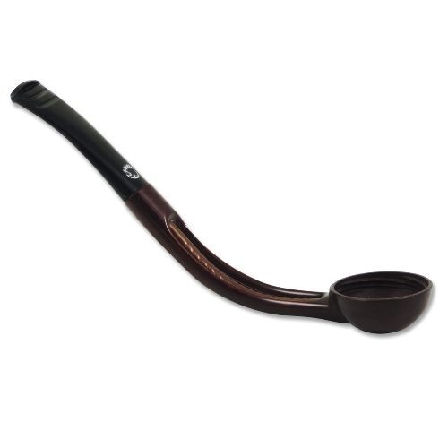 Pfeifenholm Falcon Extra gebogen Aluminium Acryl dunkelbraun schwarz / 4233