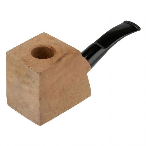 Pfeifenrohling aus Bruyèreholz Acryl in cognacbraun zum Selbstbearbeiten