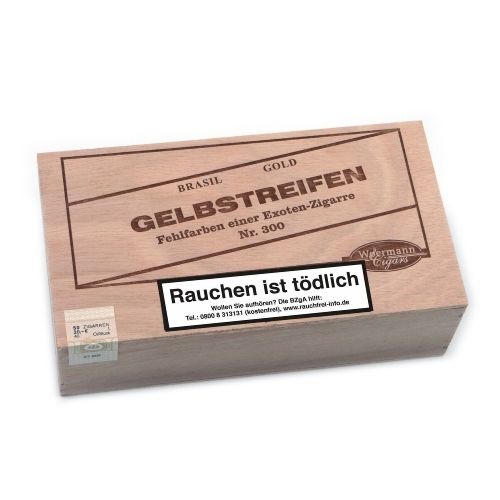 Woermann Gelbstreifen Fehlfarben Nr.300 Brasil 50 Zigarren / 62002