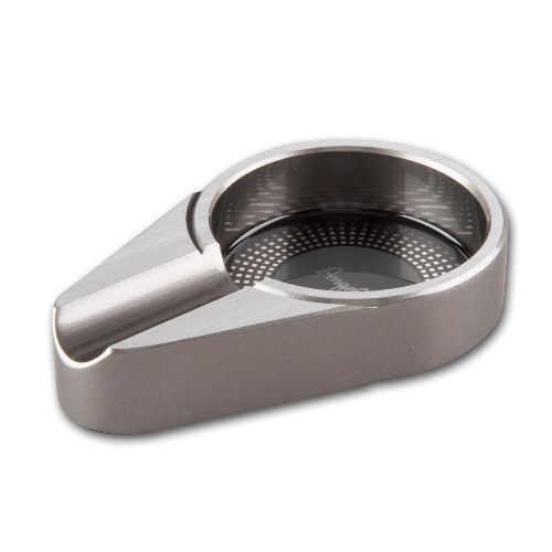 Zigarrenaschenbecher Angelo aus Metall gebürstet in silbergrau matt / 99113