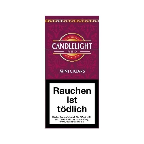 Candlelight Red Mini 10 Zigarillos / 47852