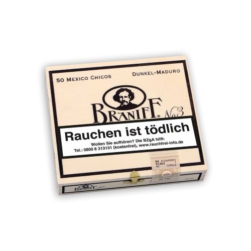 Braniff Chicos Maduro No.3 50 Zigarillos / 49671