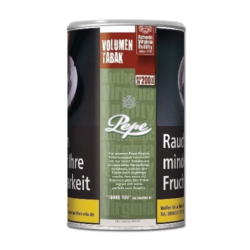 Pepe Rich Green 85 Gramm Volumen Tabak