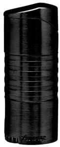 Xikar Ellipse III Triple Flame Lighter, Jet Flame, Piezo Ignition, Protective Lid, Ribbed One Piece Body, Black