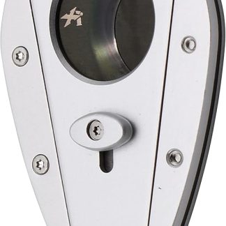 Xikar Xi1 Cigar Cutter, 440C Stainless Steel Blades With Rockwell HRC 57 Rating, 54 To 60 Ring Gauge, Double Guillotine Action, Silver