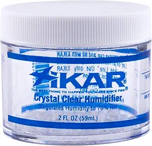 Xikar Crystal Humidifier, Lasts Up to 90 Days, Reusable, Crystals Expand, Provides Perfect 70% Humidity, 2 fl oz Jar