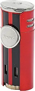Xikar High Performance HP4 Quad Flame Cigar Lighter in an Attractive Gift Box Daytona Red