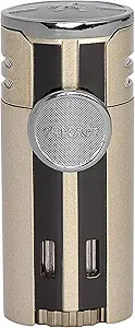 Xikar HP4 Quad Cigar Lighter, Four-Angled Jet Flames, Oversized Flame Adjuster, Pull-Down Ignition, Oversized Fuel Windows, Sandstone