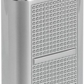 Xikar Pipeline Pipe Lighter, Replaceable Flint Ignition System, Hinged Ignition Cover, Refillable, Silver